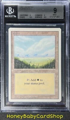 MTG 3rd Edition Revised 1994 Plains (A) BGS 9.0Q++ (Quad++) Mint ***MISLABEL*** - Image 1 of 4