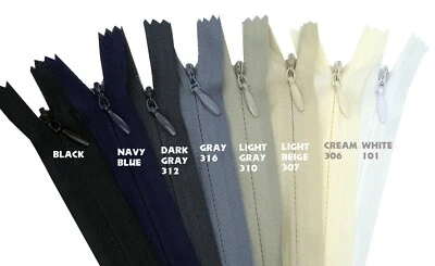 BUY 4 GET 6 FREE Invisible Zip Size #3 Closed End Dress Skirt Concealed Fastener - Image 1 of 2