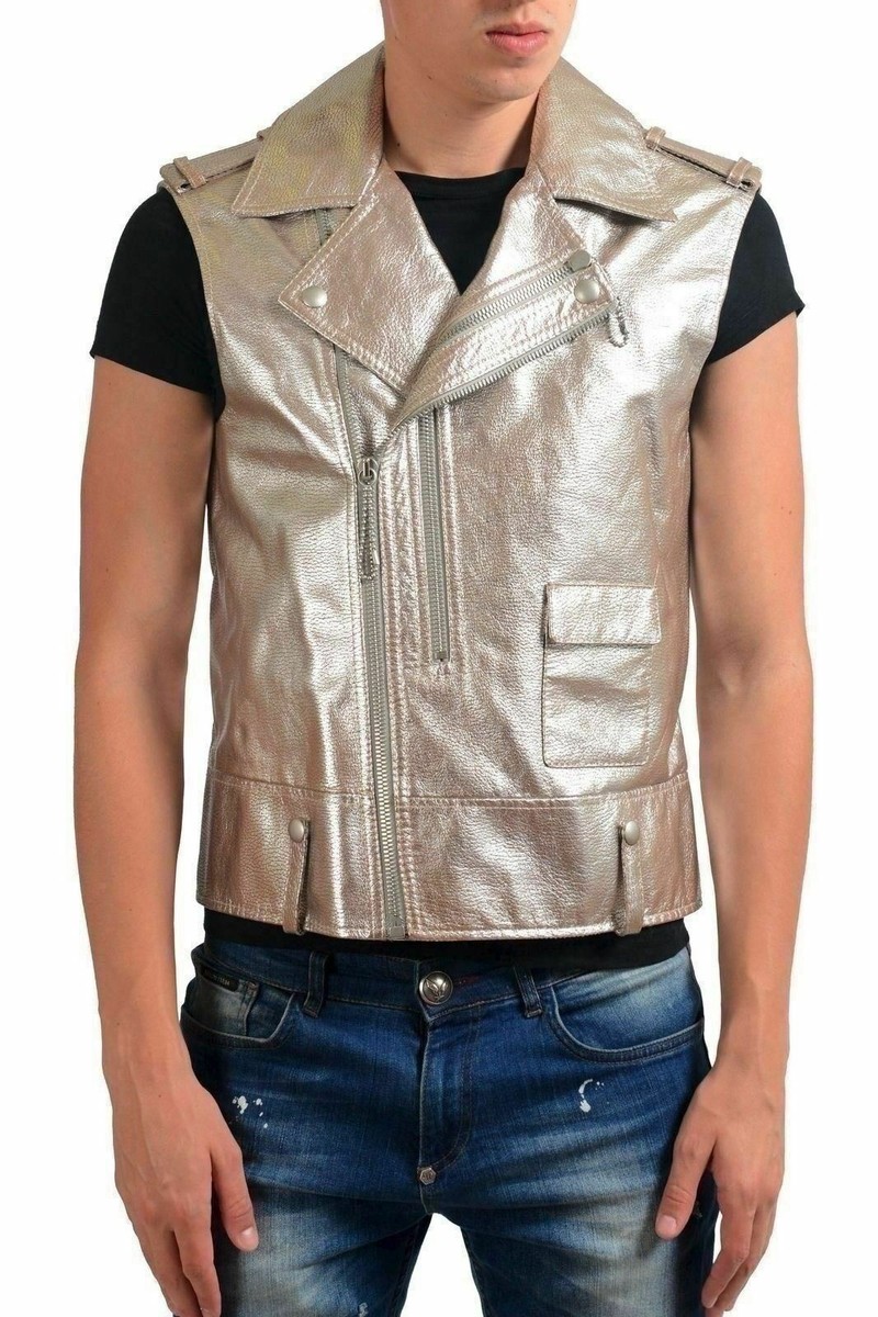 Maison Margiela Coats, Jackets & Vests Leather Outer Shell for Men 