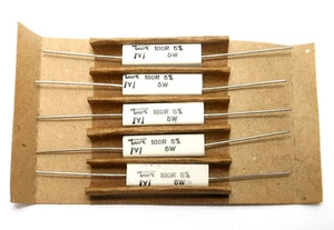 5x PCS. TWT 180 ohm 5 Watt Ceramic Power 5% Resistor 5W - New 5-Pack - Imagen 1 de 1