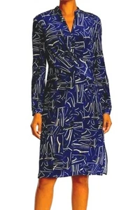 *St John Collection Damen Kleid groß Seide künstlerischer Stil Langarm Neu Etikett - Bild 1 von 7