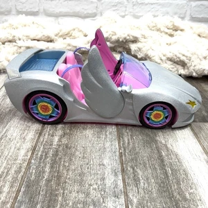 Barbie Extra Silver Sparkle Convertible Car w Pool Trunk Winged Doors Mattel - Bild 1 von 11