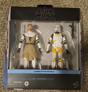 Star Wars Black Series Obi-Wan Kenobi & Trooper 212th Republic Clone Damaged Box - Picture 1 of 5