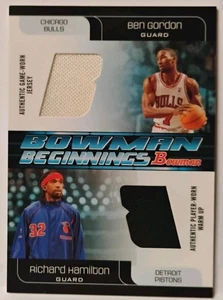 2005-06 Bowman Beginnings #BB-GH Ben Gordon / Richard Hamilton Duel Jersey NM-MT - Picture 1 of 6