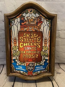 Vintage Old Style Beer Lighted Sign G Heileman Brewing Co Faux Stained Glass - Picture 1 of 7