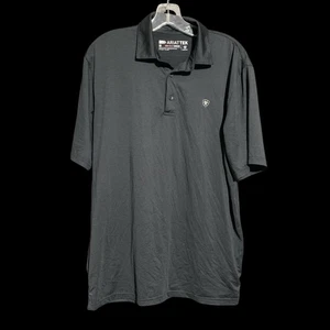 Ariat Tek Shirt Men Medium Black Short Sleeve Heat Series Golf Performance - Picture 1 of 10