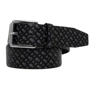 Hugo Boss Men's Roll-Bmono-S-St_Sz35 001-Black Silver Buckle Belt 32 Used Once! - Picture 1 of 1