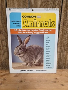 Vintage 80s Common Animals Instructor Curriculum Materials Posters - Picture 1 of 9