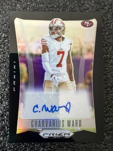 2024 Panini Prizm Deca #S-CWD Charvarius Ward 49ers Signatures Black Auto #1/1 - Picture 1 of 5
