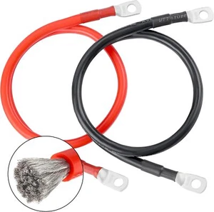 6 Gauge Battery Cable with 5/16" Tinned Copper Lugs - 4 Feet(2 Feet Red,2 Feet B - Picture 1 of 6