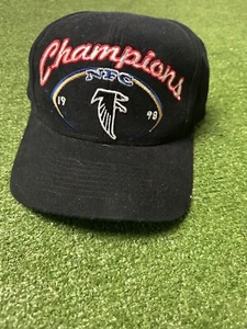 Vintage Atlanta Falcons NFC CHAMPIONS schwarze Baseballmütze 🧢 - Bild 1 von 5