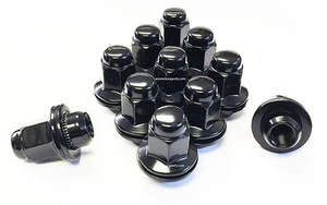 32 TOYOTA LEXUS 14x1.5 1.5 OEM OE STOCK FACTORY WHEELS RIMS MAG LUG NUTS BLACK - Picture 1 of 2