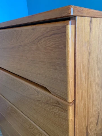 Midcentury antique furniture dresser highboy Danish teak MCM Cover