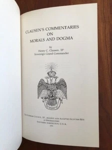 Clausen's Commentaries on Morals & Dogma 1977 Scottish Rite Freemasonry, MASONIC - Picture 1 of 2