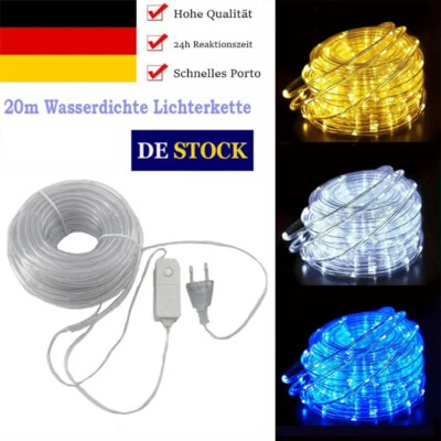 20M Lichterkette Haushalt Im Haus Außen Lichtschlauch Beleuchtung Party Deko - Bild 1 von 4