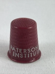 Paterson Savings Institution Vintage Thimble Plastic Promo Maroon - Picture 1 of 6