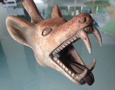 Aztec Whistle of Wind - Coyote, Handmade item. clay; Mexican art, See Video