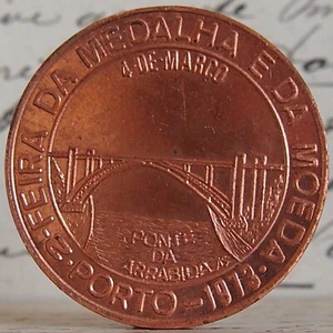 PORTUGAL. PORTO. Medalla de bronce 1973. 2 FEIRA DA MEDALHA E DA MOEDA. Nº 13. 42 mm - Imagen 1 de 3