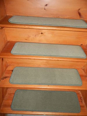 13 PASSOS 9" x 30'' + aterrissagem 30" x 30" escada degraus lã tecida. - Imagem 1 de 4