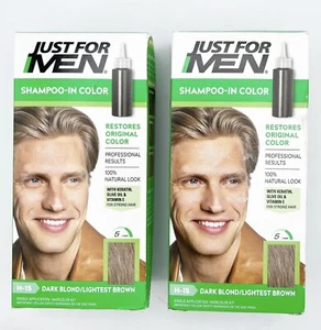 2 Pack Just For Men Original Formula Hair Color, Dark Blond Lightest Brown H-15 - Picture 1 of 7