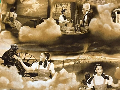 TELA 1/4 yarda 9" x 44/45" El Mago de Oz "No hay lugar como en casa" algodón nuevo BTQY Foto 1 de 2