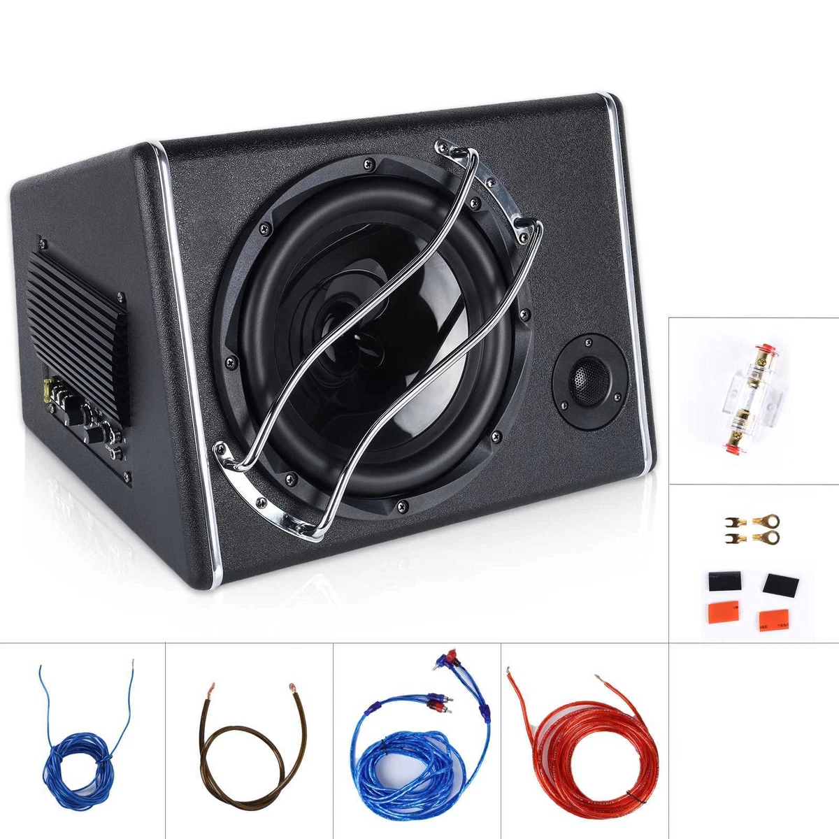 OE Audio OE-110FA Aktiv-Subwoofer – 10 Zoll, 1300 W Peak, 450 W RMS, Bassbox Mit Integriertem Verstärker Für Auto