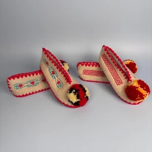 PANTOFOLE TRADIZIONALI MINAS LANA GRECA X2 PAIA BAMBINI BAMBINI UK 10,5 & UK 12 - Foto 1 di 12