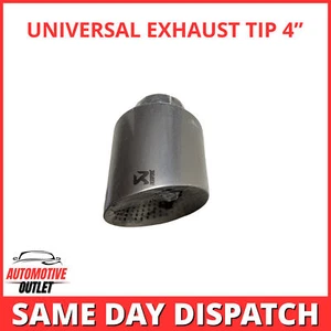 AKRAPOVIC EXHAUST TIPS 4" SAND BLASTED UNIVERSAL SILVER STAINLESS STEEL - Picture 1 of 14