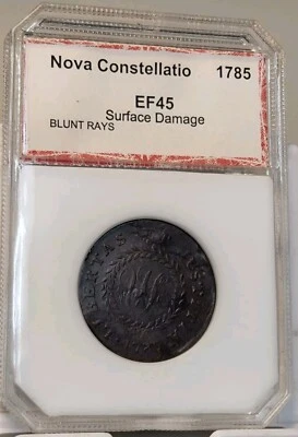 1785 Nova Constellatio Colonial Copper Blunt Rays XF Details  - Image 1 of 4