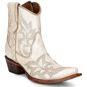 Corral Circle G Ladies Pearl Embroidery & Zipper Ankle Booties (8.5) - Picture 1 of 4