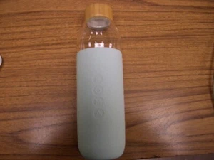 Full Circle Soma 17 oz. BPA-free Wide Mouth Glass Water Bottle- Silicone Sleeve - Picture 1 of 7