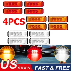Remolque para camión 4/8x 3,9" rojo ámbar blanco 3 LED luces marcadoras laterales luz libre - Imagen 1 de 23