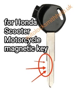 Schlüssel Honda Motorrad mc05 100 125 150 c Roller magnetisch ets schwarz links - Bild 1 von 2