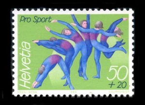 Switzerland: 1989 Gymnastics Semipostal (B554) MNH - Picture 1 of 1