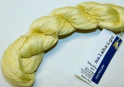 POLEN 1 Madeja 420yd Malabrigo BABY SILKPACA Alpaca y Seda HILO DE ENCAJE DE LUJO SUAVE Foto 1 de 4