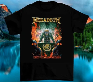 Nueva Camisa Megadeth New World Order Manga Corta Negra Todas las Tallas Para Hombre VC1182 - Imagen 1 de 3