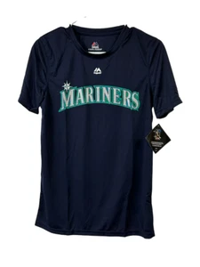 Majestic Athletic Youth Seattle Mariners Nelson Cruz 23 Crew T-Shirt,Navy, XL 18 - Picture 1 of 6
