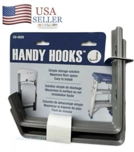 2 Pack Steel Utility 7" L Bracket Hanger Wall Mount Ladder Garage Storage Hook - Picture 1 of 7