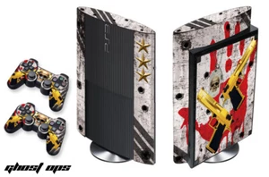 Skin Decal Wrap für PS3 Super Slim PlayStation 3 Konsole + Controller Ghost Ops - Bild 1 von 1