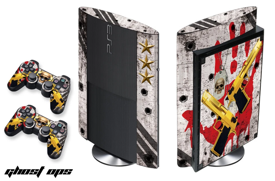 Skin Decal Wrap For PS3 Super Slim PlayStation 3  Console + Controller Ghost Ops - Image 1 of 1