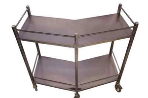 Curved Instrument Trolley Stainless Steel Hospital & Clinic Medical Storage Cart - Picture 1 of 1