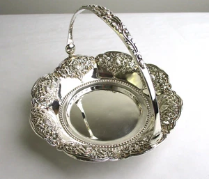 Yogya Silver basket candy dish fancy 800 solid silver PE Deluxe 5 3/4 inch - Picture 1 of 7