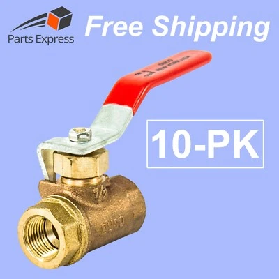 [10-pk] 1/2" BRONZE BALL VALVE *200 WSP* FOR HIGH PRESSURE STEAM SERVICE, #80 - Image 1 of 4
