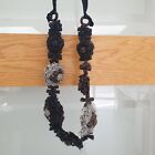 Boden Lovely Women's Black Flower Beaded Fabric Necklace Classy more listed!📿
