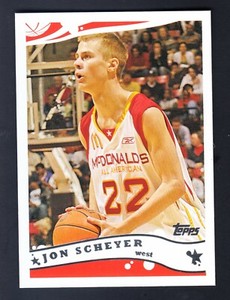 2006 JON SCHEYER TOPPS McDONALDS DUKE BLUE DEVILS FIRST EVER CARD ALL AMERICAN