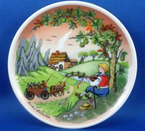 DEUTSCHE VOLKSLIEDER GERMANY Barbara Furstenhofer Porcelain Folk Miniature Plate - Bild 1 von 11