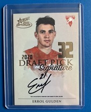 2021 AFL SELECT OPTIMUM GOLD DRAFT PICK SIGNATURE CARD ERROL GULDEN DPSG32 22/85