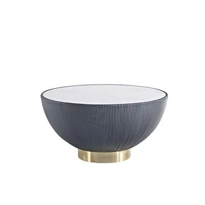 Manhattan Comfort Modern Anderson Coffee Table Upholstered in Grey Leatherette - Picture 1 of 9