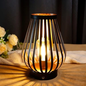 Dimmable Touch Bedside Table Lamp 8.5''H Rechargeable Battery Powered Lamp with  - Picture 1 of 6