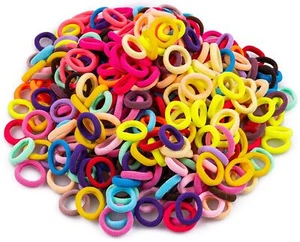 350 Pcs Multicolor Baby Hair Ties Seamless Cotton Toddler Hair Ties for Girls - Picture 1 of 7